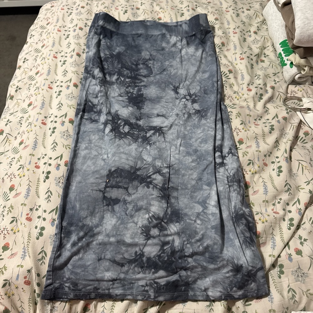 Billabong Gray Tie-Dye Pencil Skirt